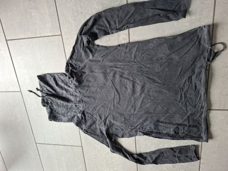 Graues Langarmshirt mit Rollkragen von Soccx Gr. S, Top