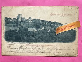 1900 Gruss von Mariastein.  Schloß Landkorn und Tannenwald