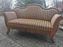 Antikes Sofa, 2-Sitzer, Biedermeier Stil