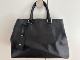 SCHÖNE NAVYBOOT DAMEN HANDTASCHE AUS LEDER NEUPREIS 400.-