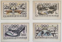 Tschechoslowakei 1968 X. Olympia Grenoble 4V MNH postfr.