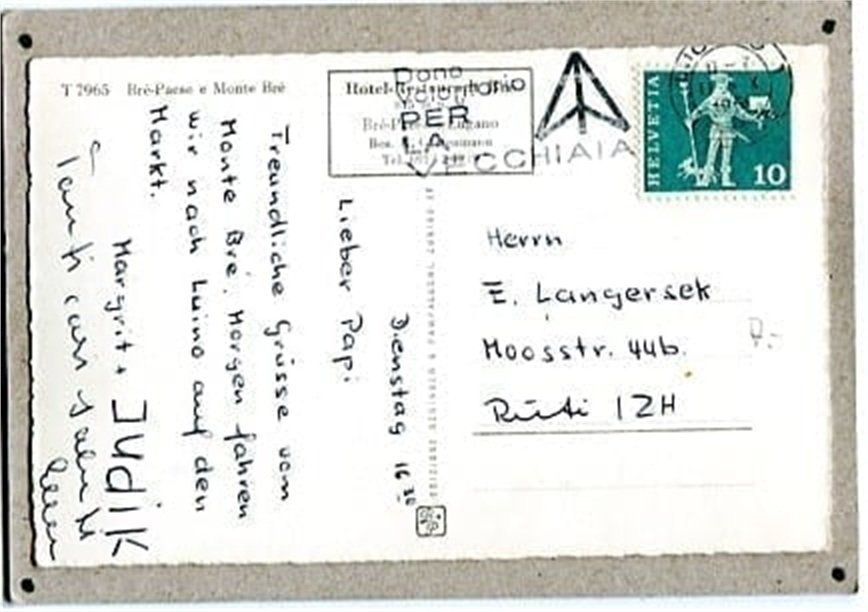 Cartes postales: Brè, Paese e Monte Brè – D'occasion à Ottikon b.Kemptth. par Neptun1974 1