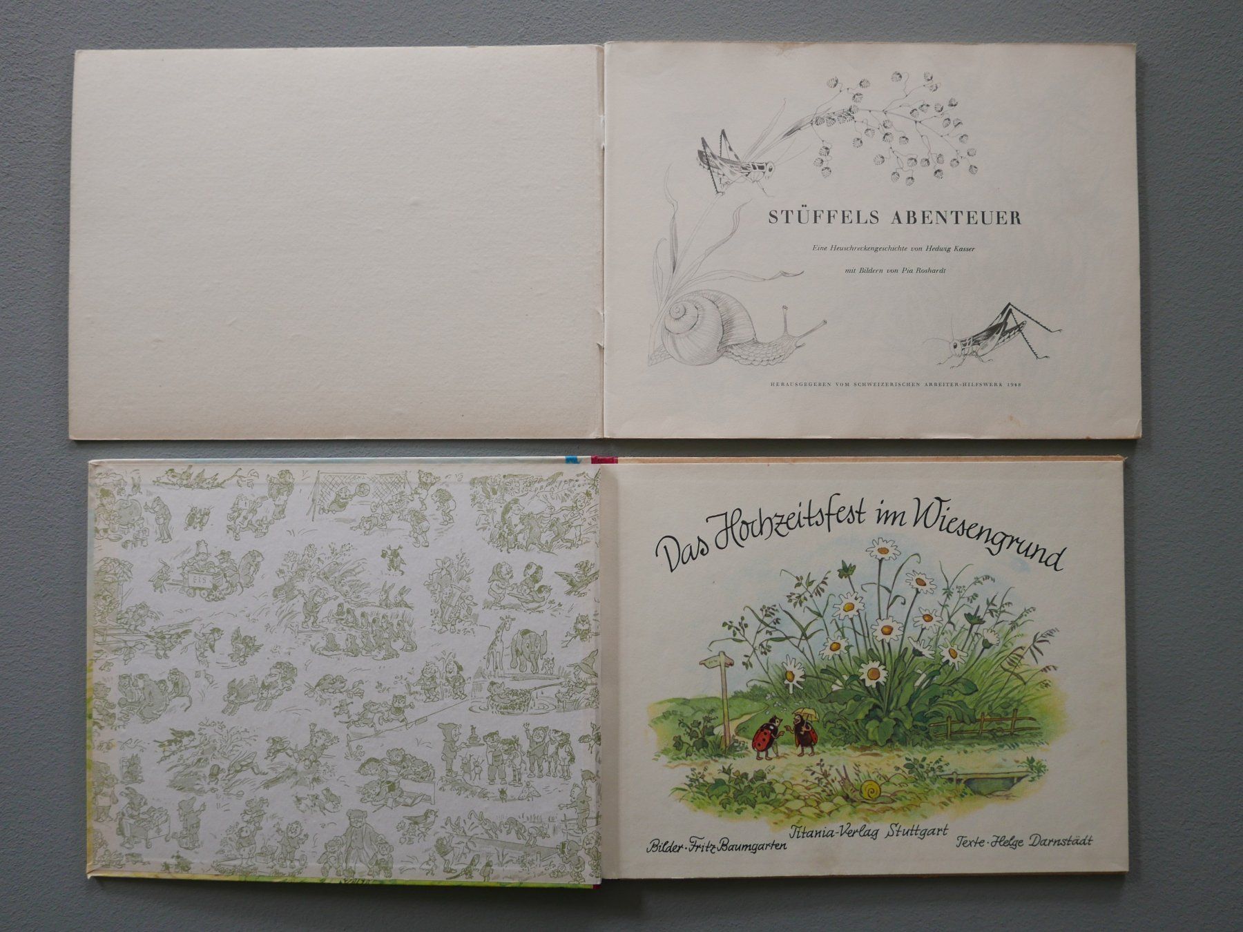 Libri: 3 ALTE KINDERBÜCHER MIT KÄFER UND WIESEN – Usato da Balgach venduto da Zwischenraum 2