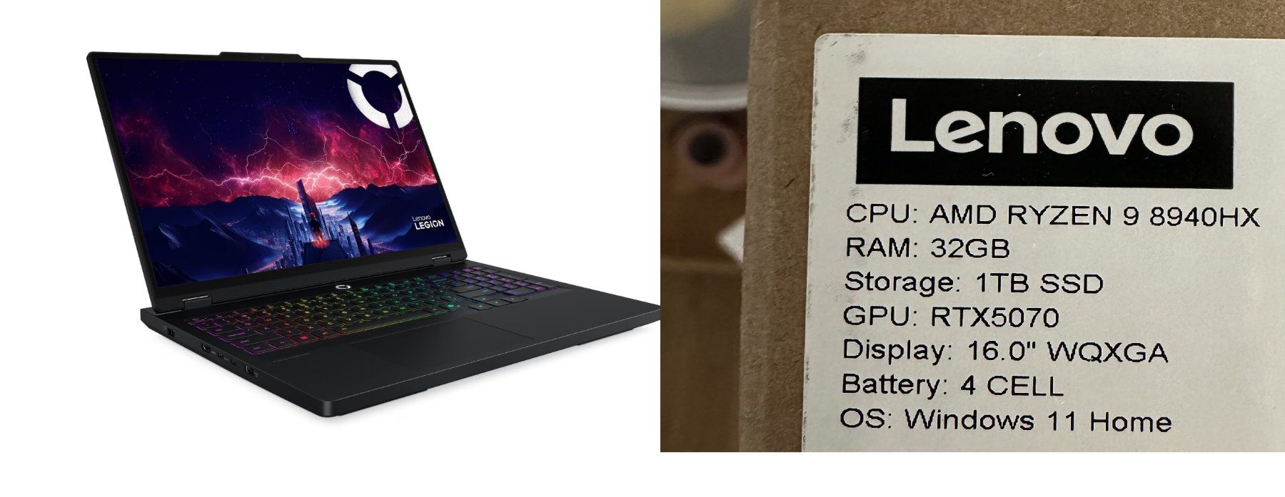 Lenovo Notebook: Legion Pro 5 16ADR10 – Nuovo e nell'imballaggio originale da Zürich venduto da mil_d7px
