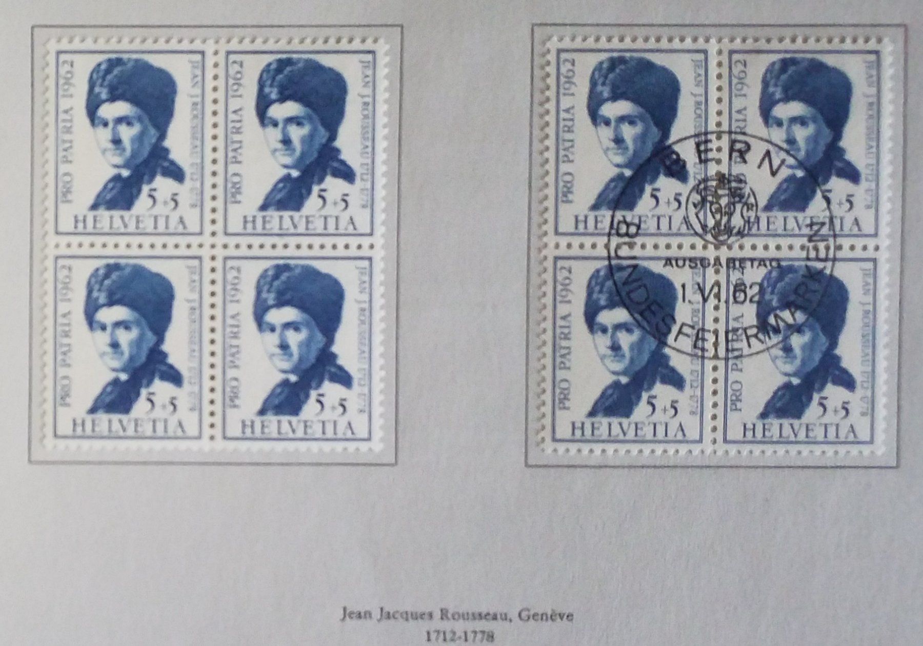 Alle Briefmarken: 1962, Geschenkheft Pro Patria ET, im 4-Block 45.-++ – Neu (gemäss Beschreibung) aus Baden von Eggi 2
