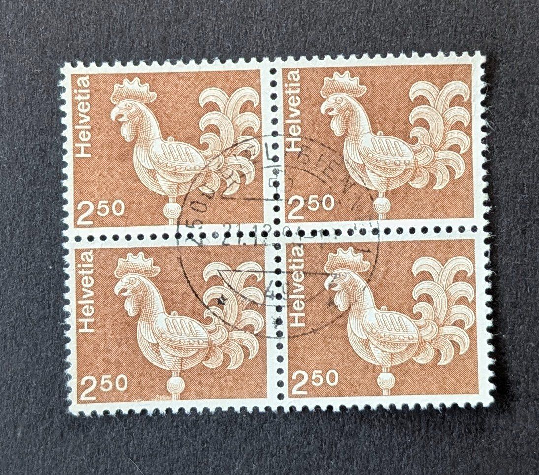 Tutti i francobolli: Z 542 "Turmhahn, Solothurn" (1973) Vollstempel – Usato da Hittnau venduto da stamps_and_coins