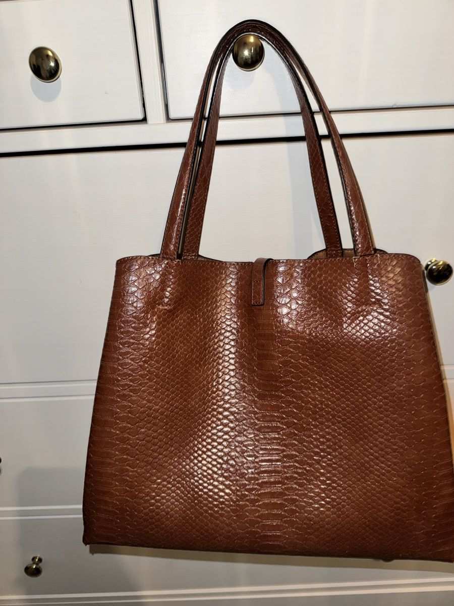 Borse da donna: Braune Handtasche in Kroko-Optik – Usato da Schlieren venduto da itsquality 1