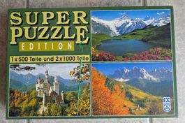 Super Puzzle Edition 2x 1000 Teile und 1x 500 Teile
