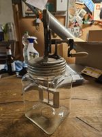 Antike Buttermaschine Glas Handbetrieb Vintage Rarität! (T1)