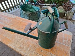 Vintage Giesskanne Haws Metall Grön Gebrauchter Zustand