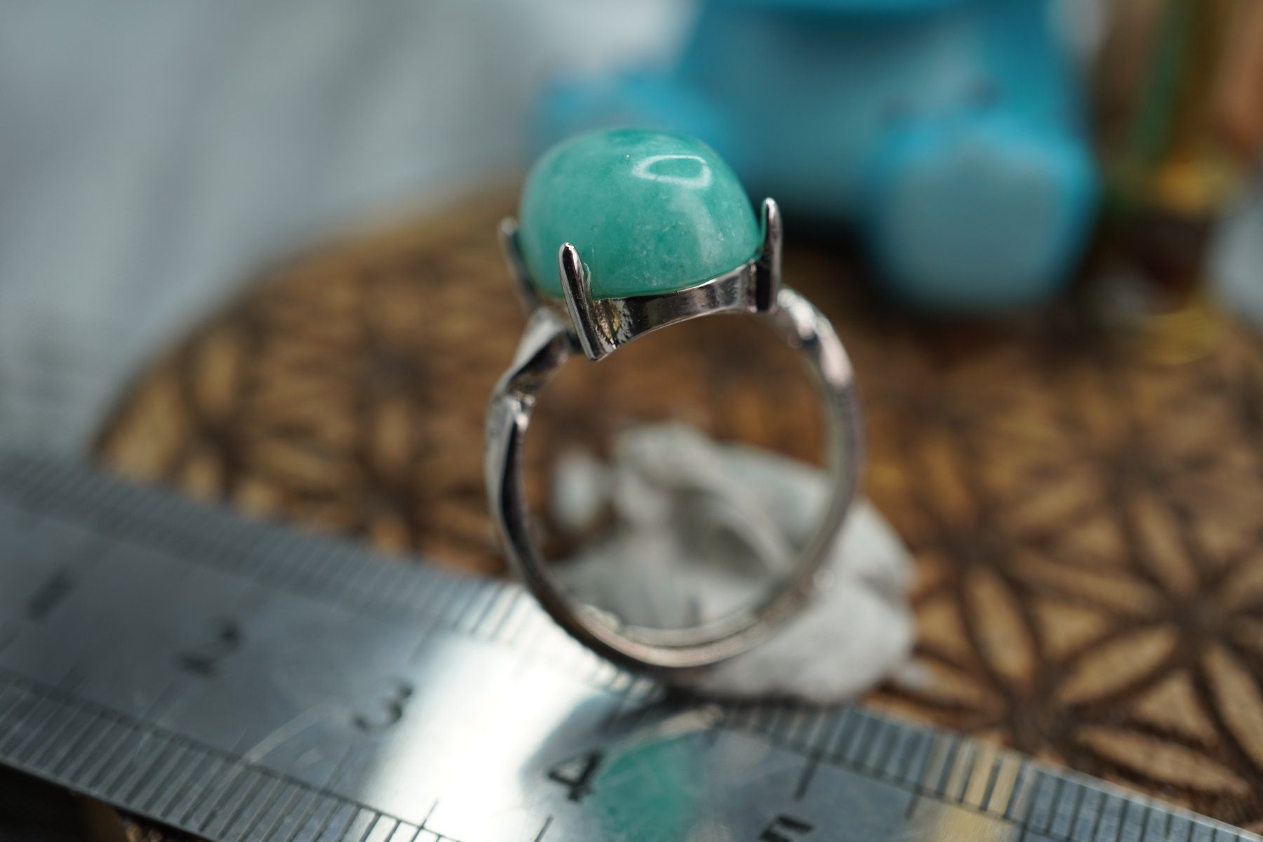 Minerali & Pietre curative: Amazonit     ring Grösse  Variabel     (Räumung!) – Nuovo e nell'imballaggio originale da Eschenbach SG venduto da topstone 3