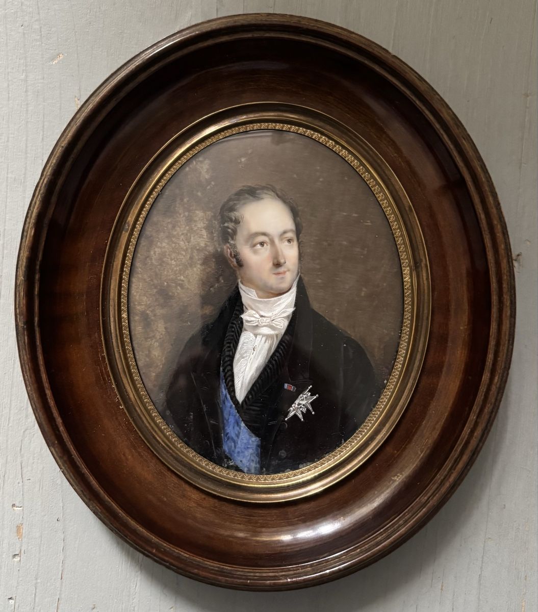 Gemälde: Portrait Miniatur, Compte de Peyronnet – Gebraucht aus liebefeld von RolandBern