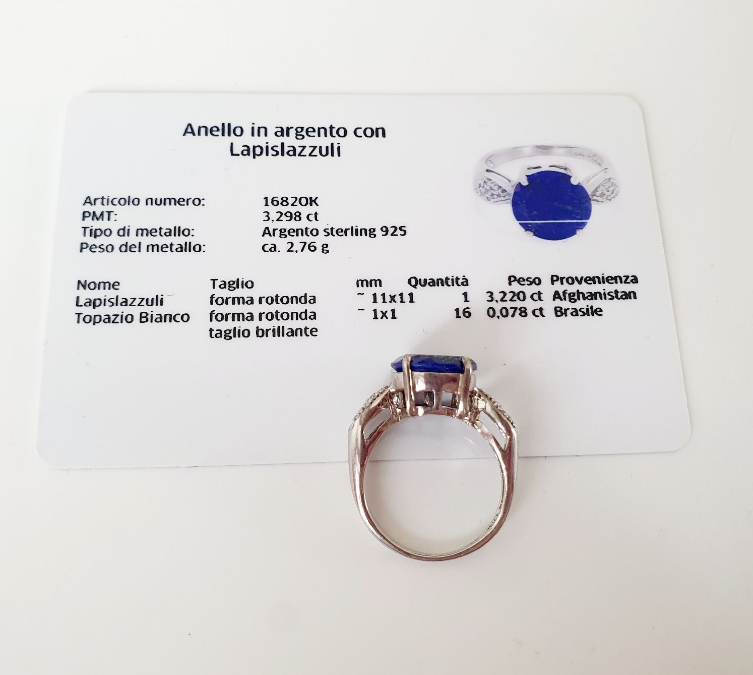 Anelli: Juwelo Lapis Lazuli Ring, 925 Silber, Gr. 17.3mm – Usato da Kreuzlingen venduto da Wunderkiste123 9