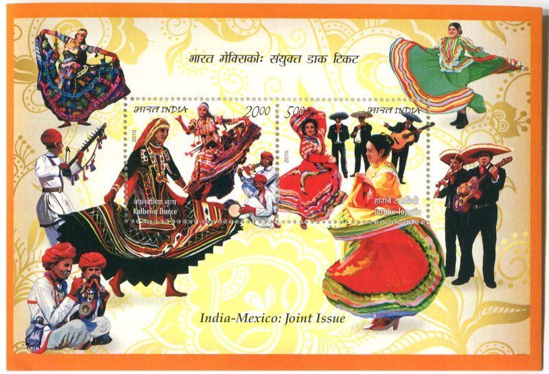 Tutti i francobolli: Block "Volkstänze". Indien – Nuovo e nell'imballaggio originale da Basel venduto da Butsch5