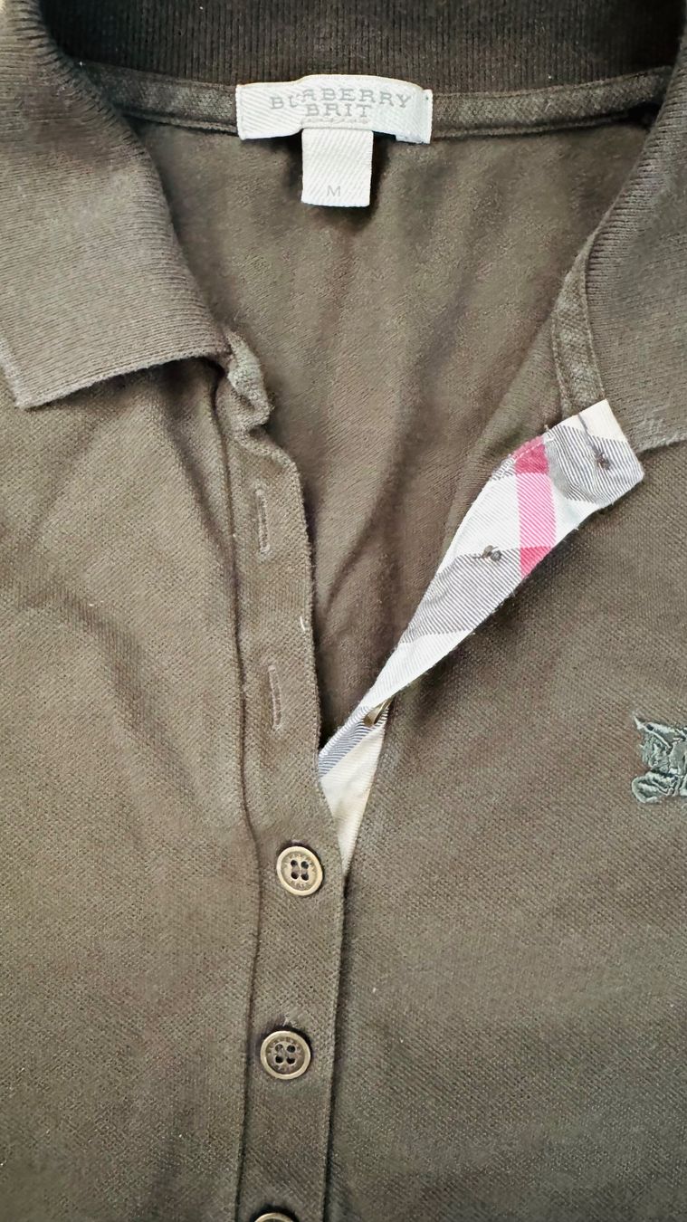 Burberry Magliette Polo: Burberry Poloshirt - Olivgrün – Usato da Aesch ZH venduto da Gaja9 2