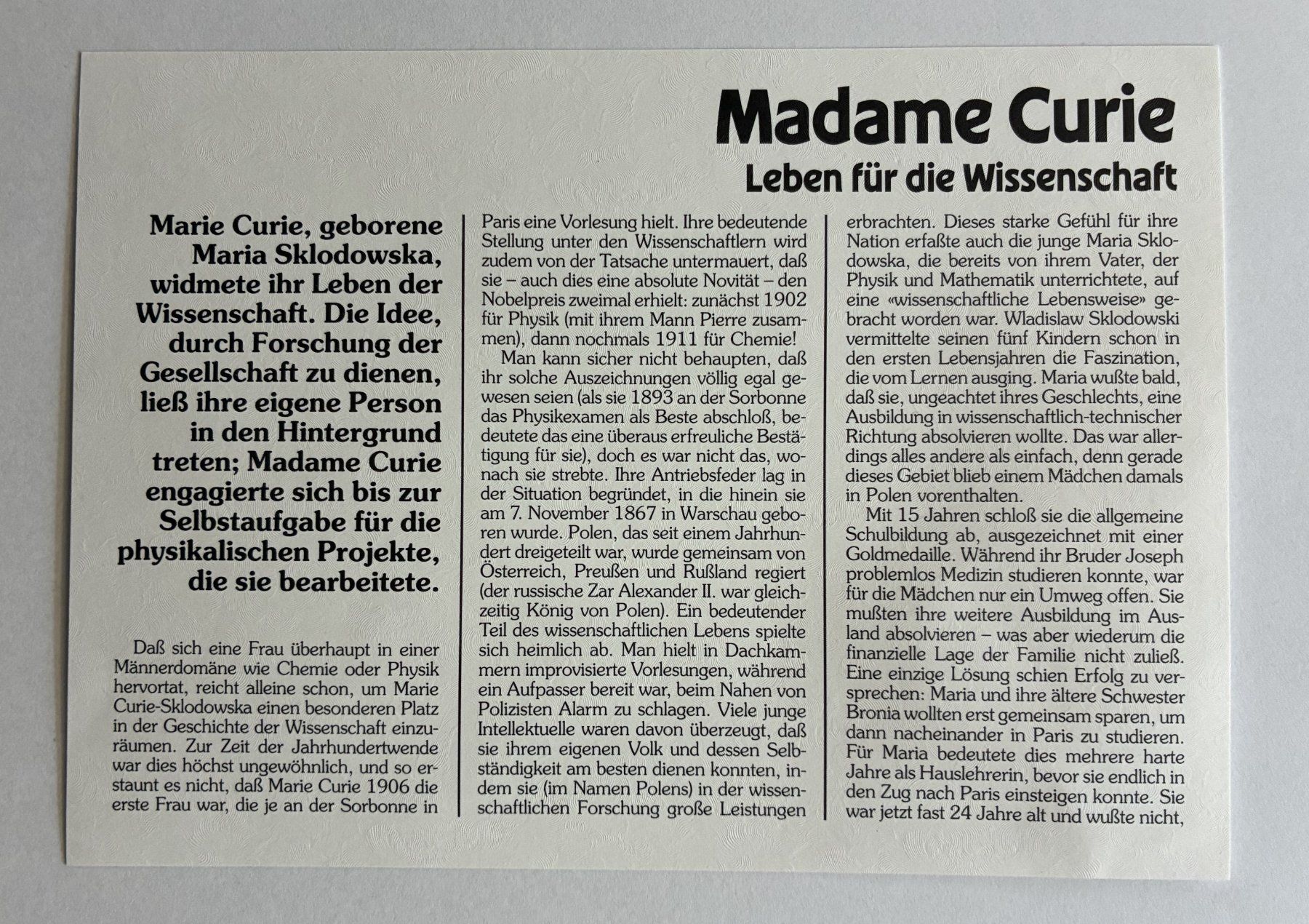 Tutti le monete: Münzbrief "Madame Curie" 1967 – Usato da Hätzingen venduto da bar_g6zj 2