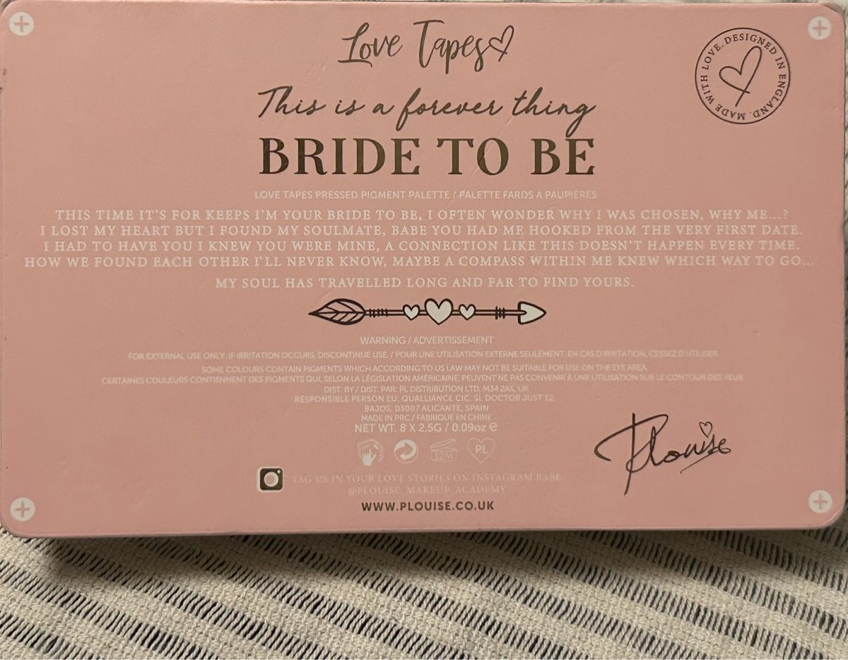 Make-up: PLOUISE Bride To Be Eyeshadow Palette – Neu (gemäss Beschreibung) aus Dübendorf von  2