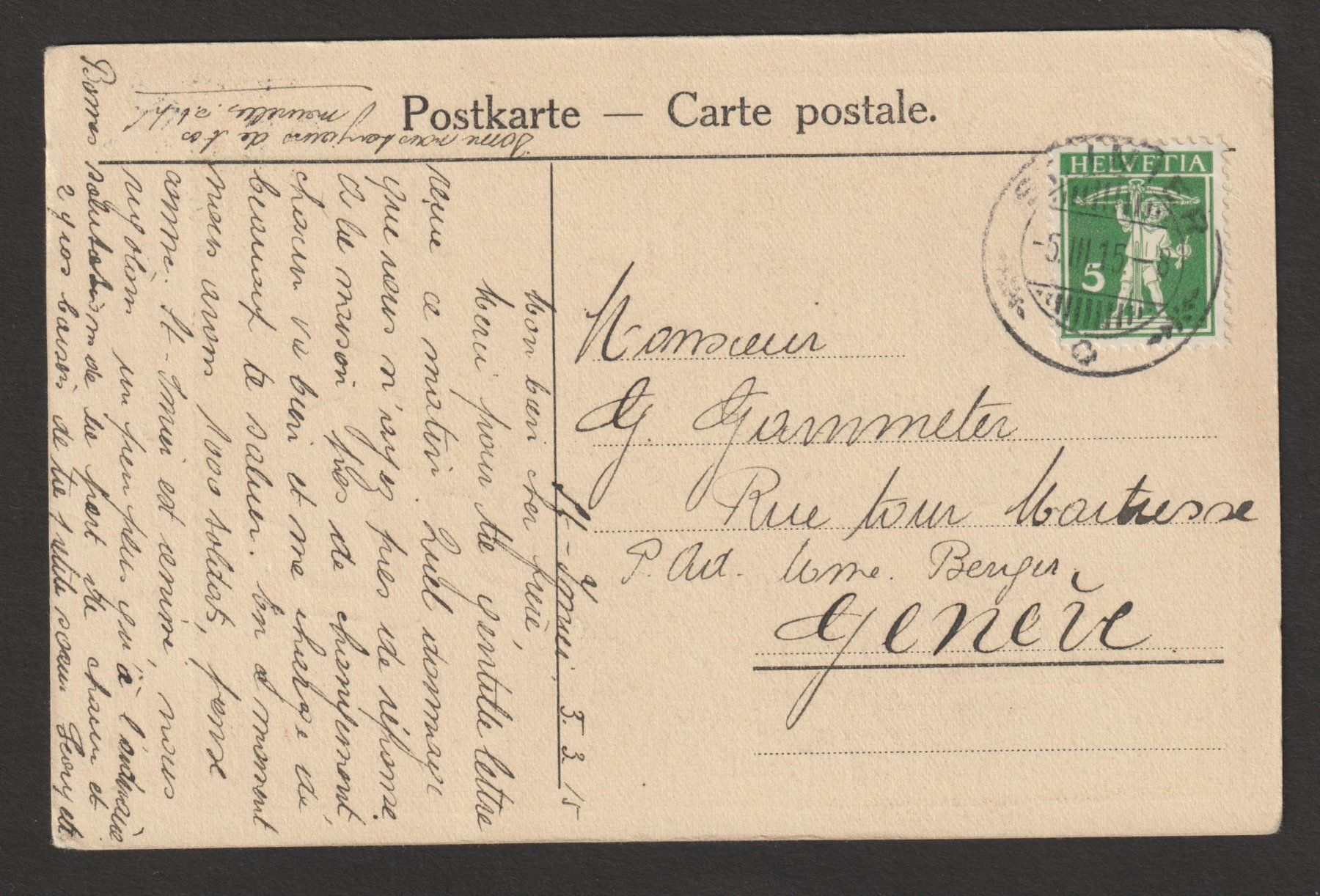 Cartoline postali: WK1 Waffengattungen Nr. 23 – Usato da Siebnen venduto da Fstaehli 1