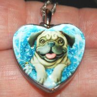 Halskette D-857 – Herz mit Hund