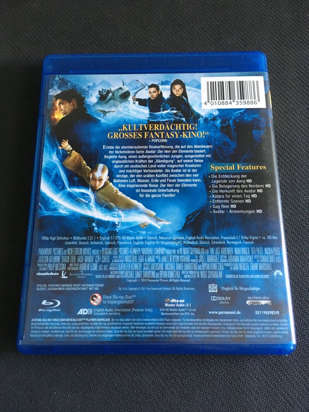 Tutti i DVDs: Die Legende von Aang [Blu-ray] – Usato da St.Gallen venduto da MedienJoe 1