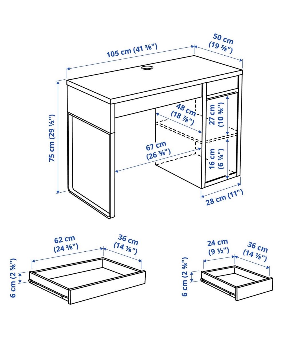 Ikea Scrivanie: Ikea Micke Schreibtisch Schwarz/Braun – Nuovo (secondo la descrizione) da Hausen AG venduto da boh_6kck 5