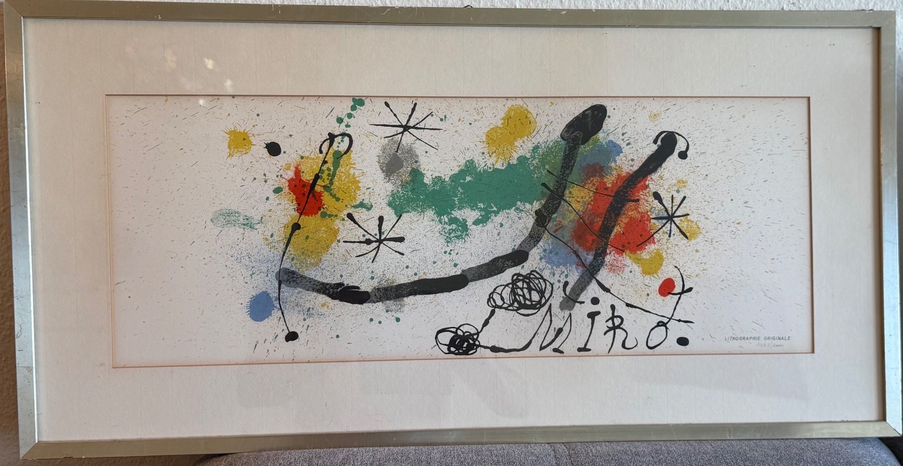 Dipinti: Miro Lithographie Original abstraktes Bild gerahmt – Usato da Basel venduto da PAUL_ART