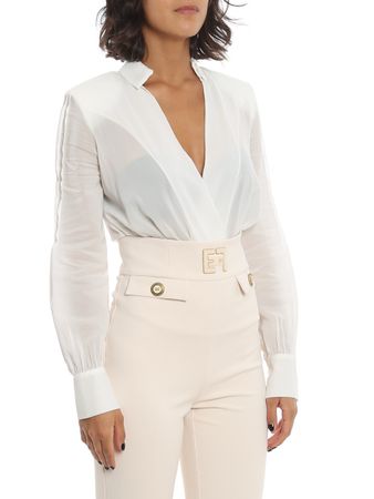 Elisabetta Franchi blouse blanc taille-S