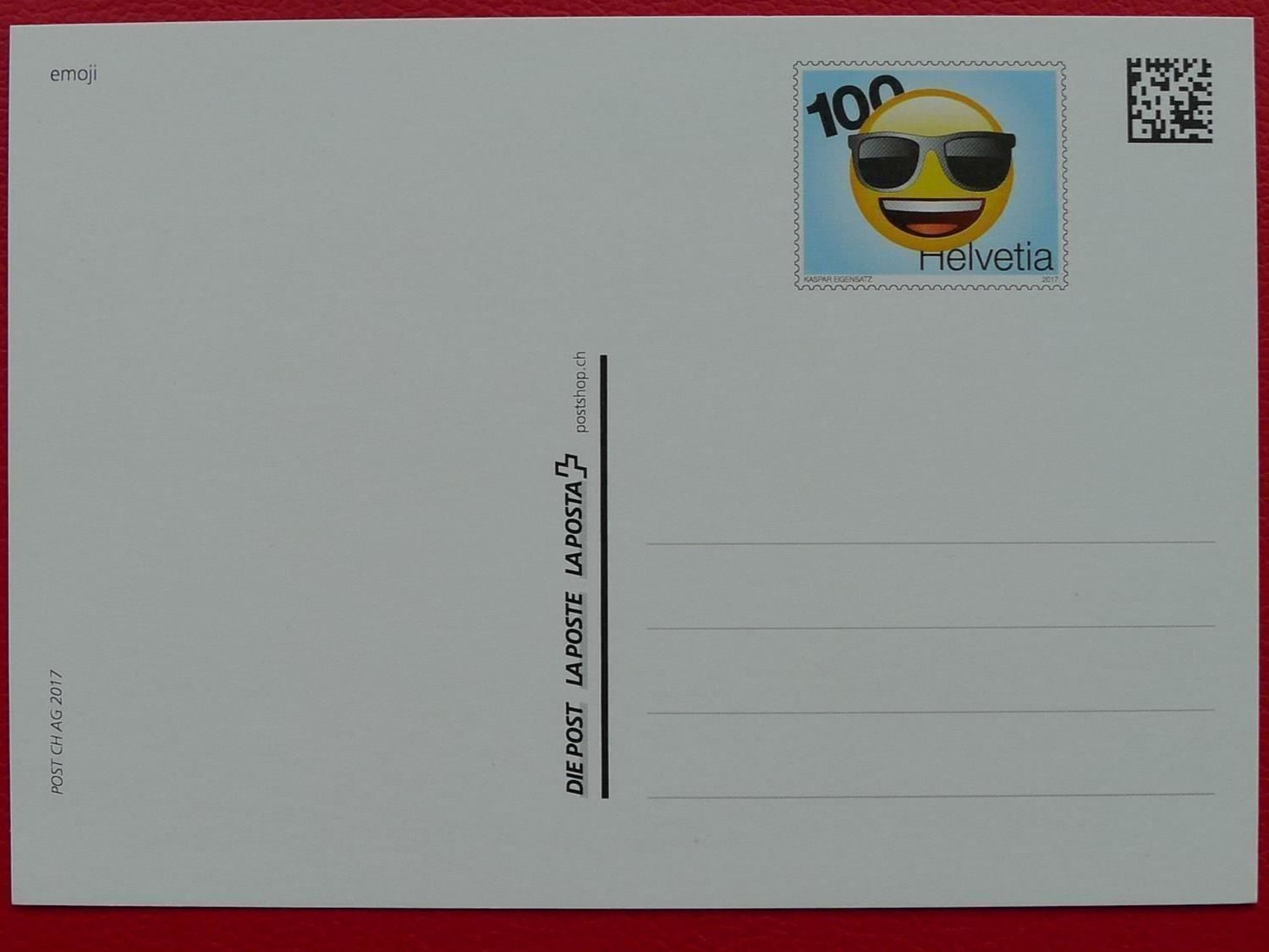 Tutti i francobolli: 2017, Emojis, moderne Postkarte – Usato da Sursee venduto da Luzernerraute
