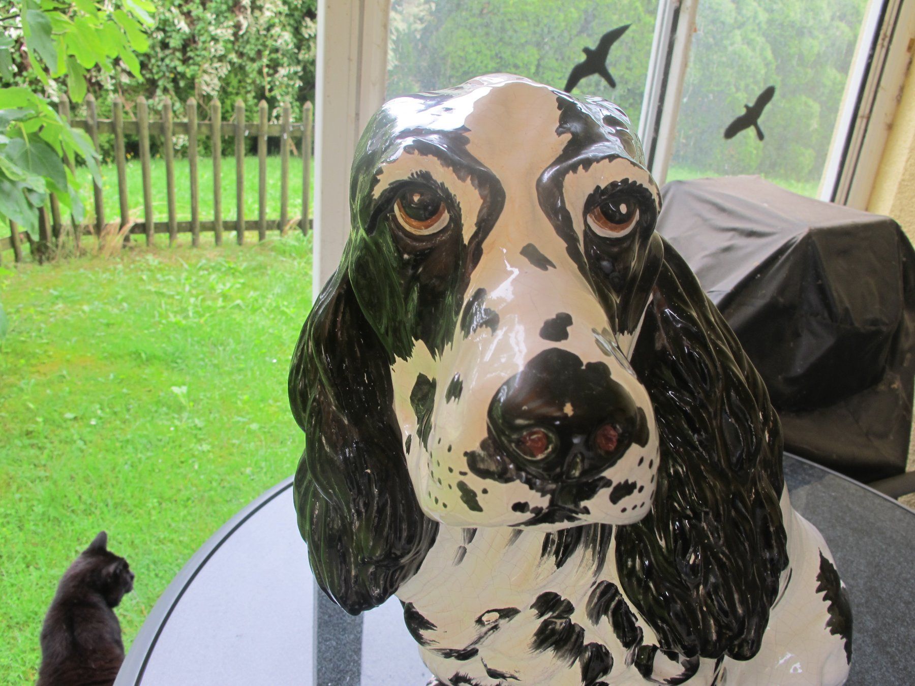 Sculture & Statue: Englischer Cocker Spaniel Weiss schwarz Keramik Gross Schwer – Usato da Altnau venduto da LinaAuktion 3