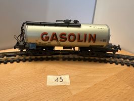 Modelleisenbahn Kesselwagen Gasolin DB silberfarben