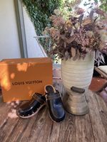 Louis Vuitton COTTAGE CLOG MULE lässig cool Gr. 39 Noir