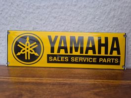 Emailschild Yamaha Motorrad Werkstatt Service Emaille Schild