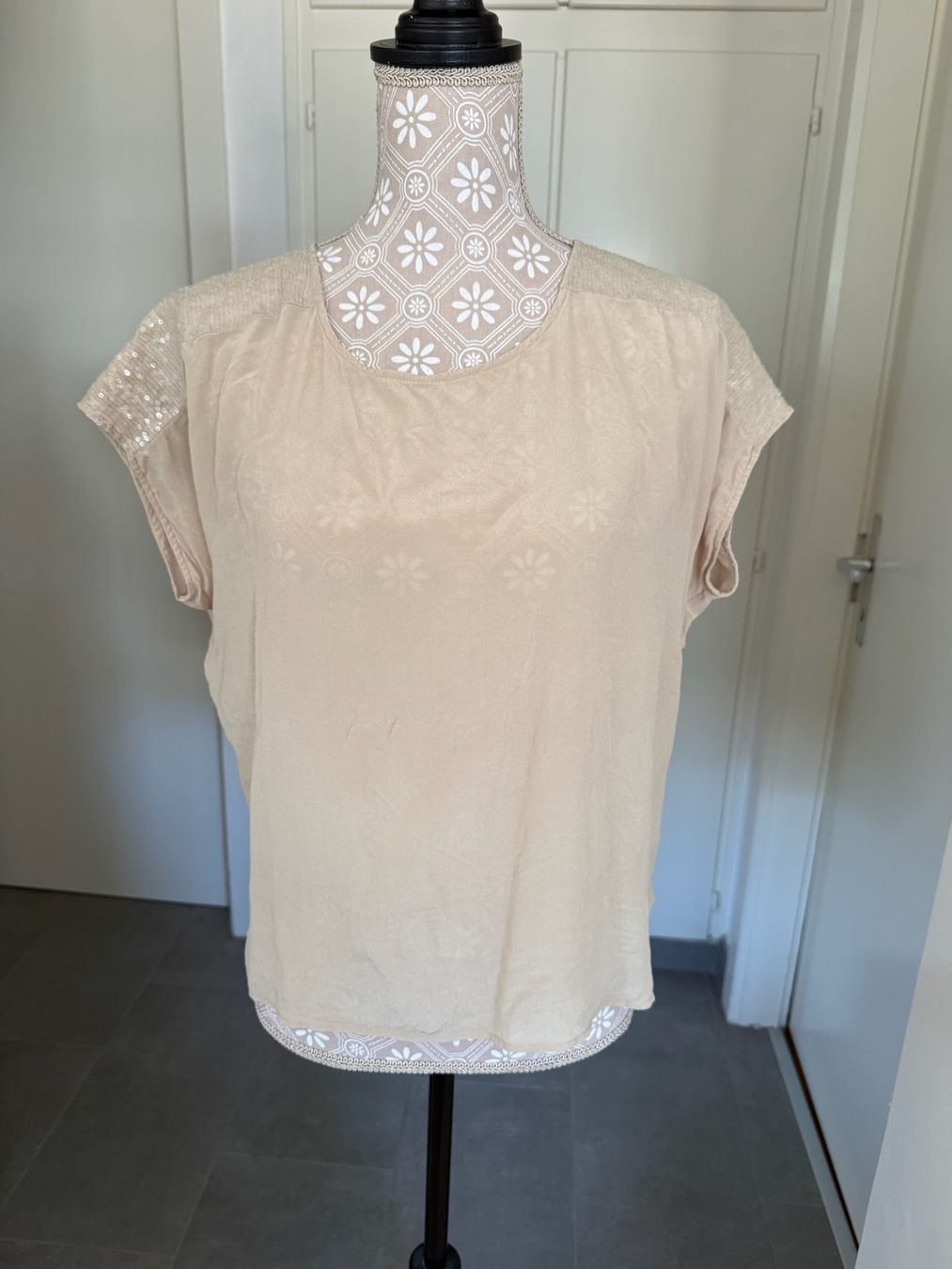 Top: Alberto Bini - Top - S/M - soie – Usato da Sion venduto da accroshoes