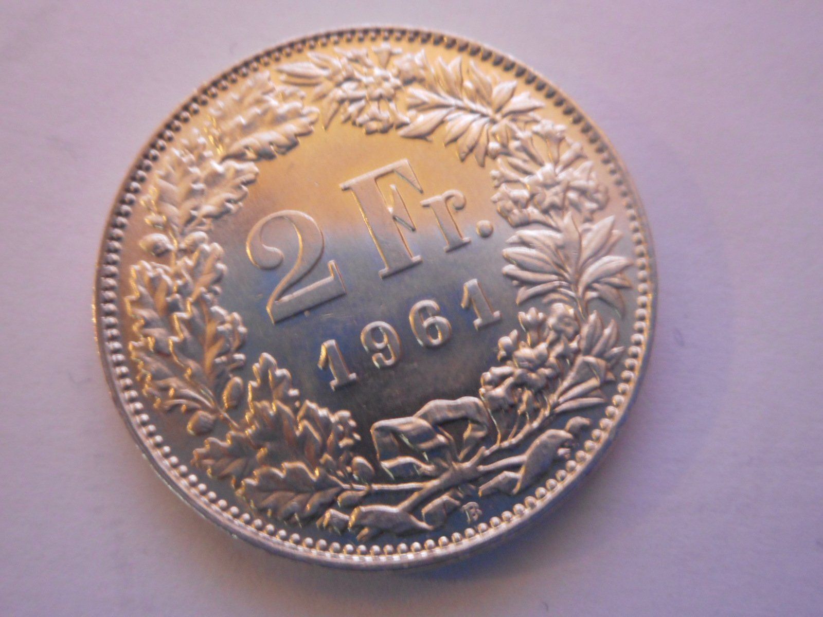 Tutti le monete: 2 Fr. 1961 silber  unz/stgl – Nuovo (secondo la descrizione) da Kriegstetten venduto da pizlad2010 1