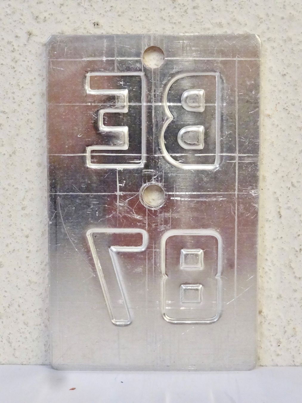 Schilder: BE 87 VELONUMMER - FAHRRADSCHILD – Gebraucht aus Kerzers von zimmergruen 1