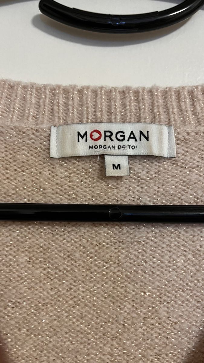 Morgan Pulls & Sweat-shirts: Morgan Strickpullover, Rosa mit Glitzer, Grösse M – D'occasion à Schübelbach par lan_2rdc 1