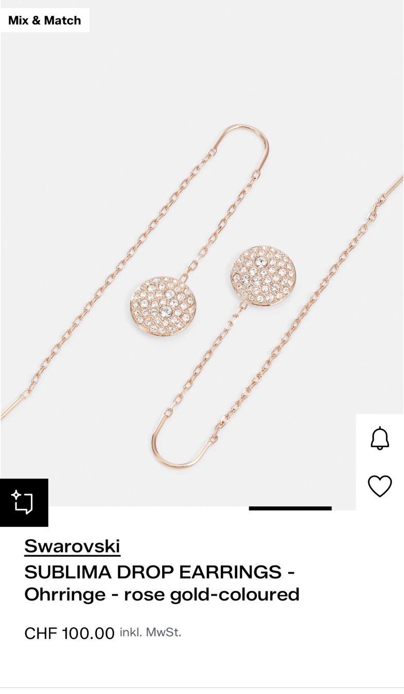 Swarovski Orecchini pendenti & Orecchini a lobo: Swarovski Ohrringe – Nuovo (secondo la descrizione) da Bern venduto da amanda-staub