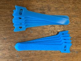 Kabelbinder mit Klettverschluss blau 10 Stück NEU
