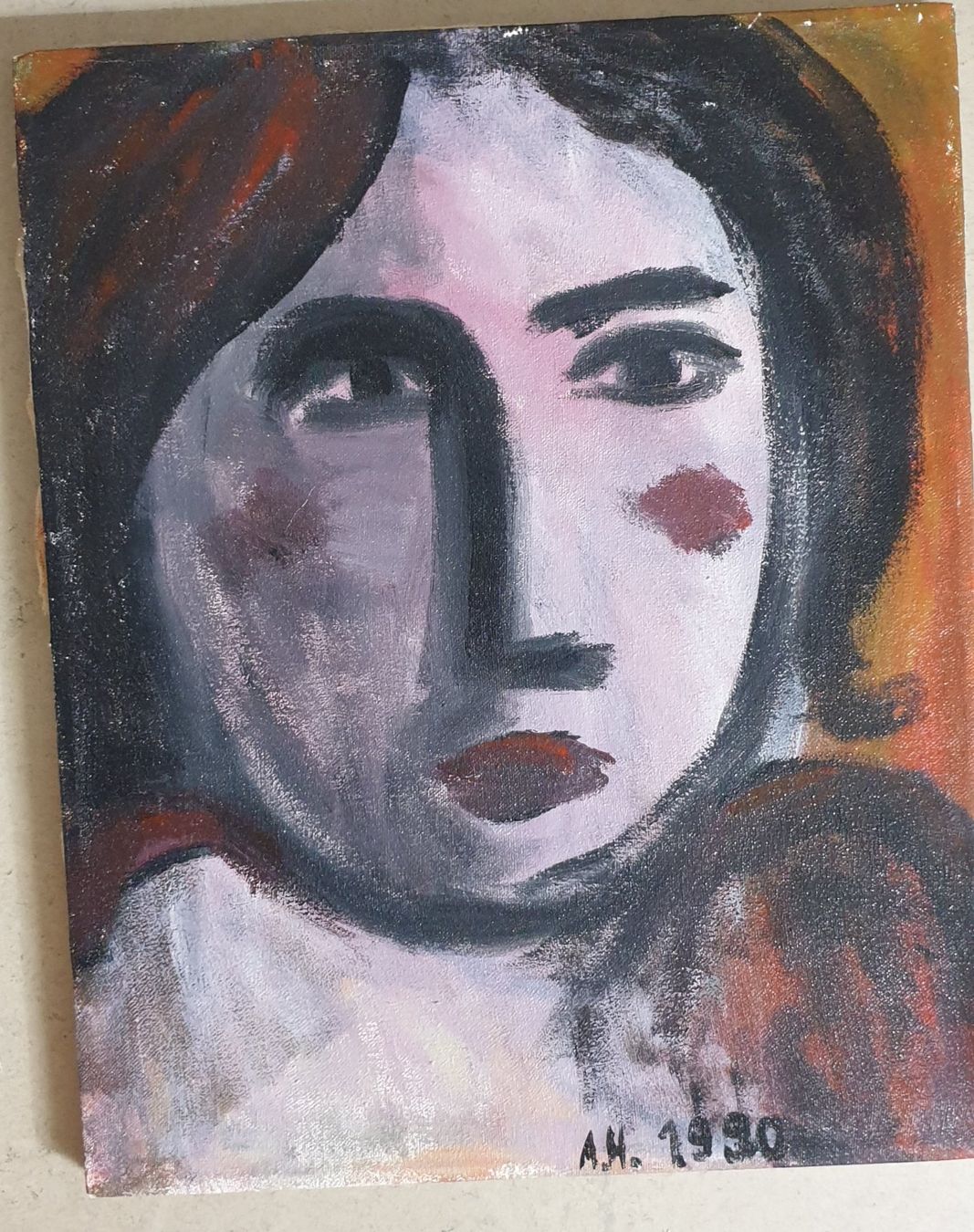 Dipinti: 3 Portraits Gemälde mit Monogramm – Usato da Emmen venduto da magelan 2