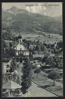 AK Sachseln, Kirche und Hotel Kreuz