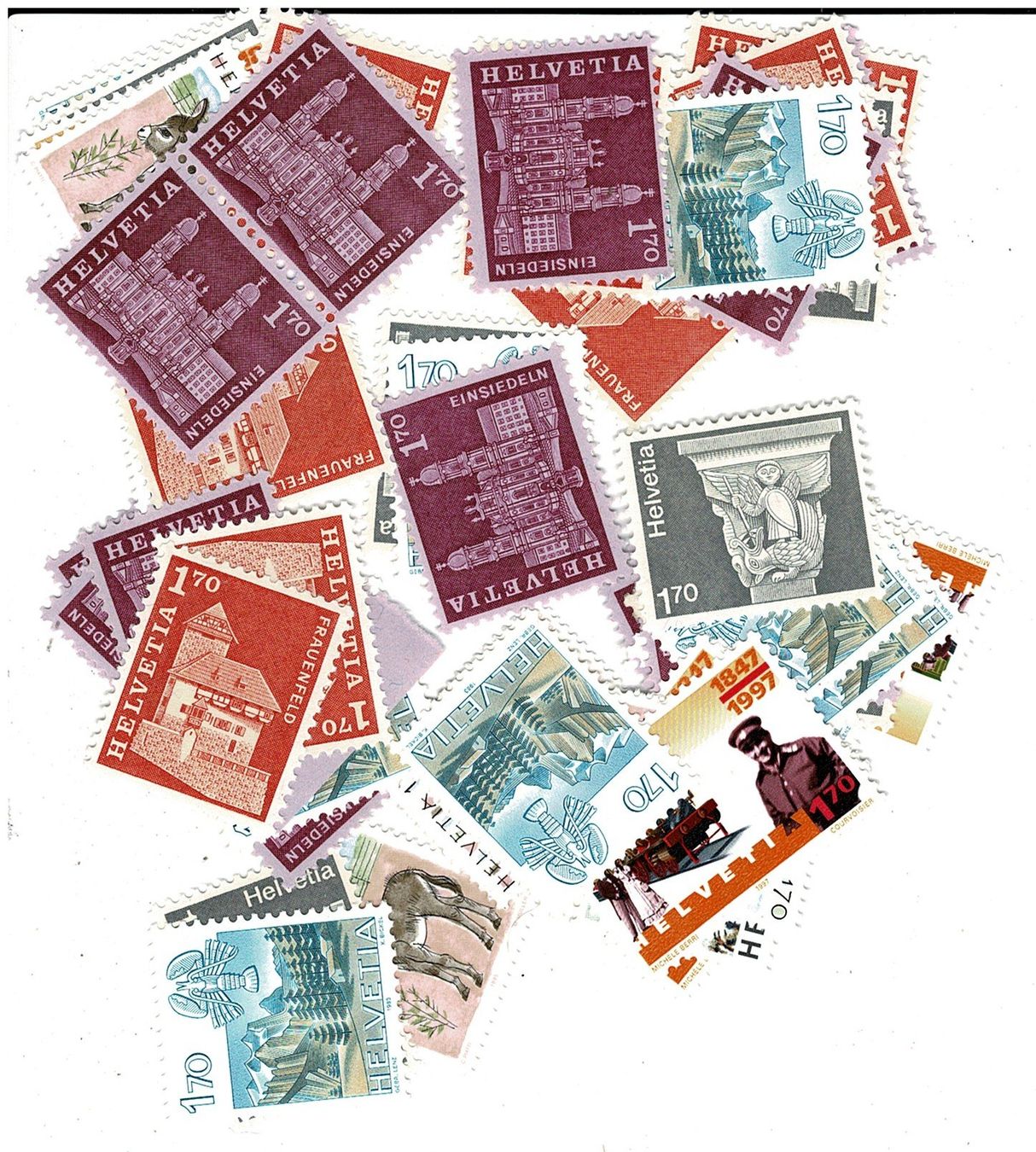 Tous les timbres: Frankatur 50x1.70 ** – Neuf (Voir description) à Lausanne par Whorvath