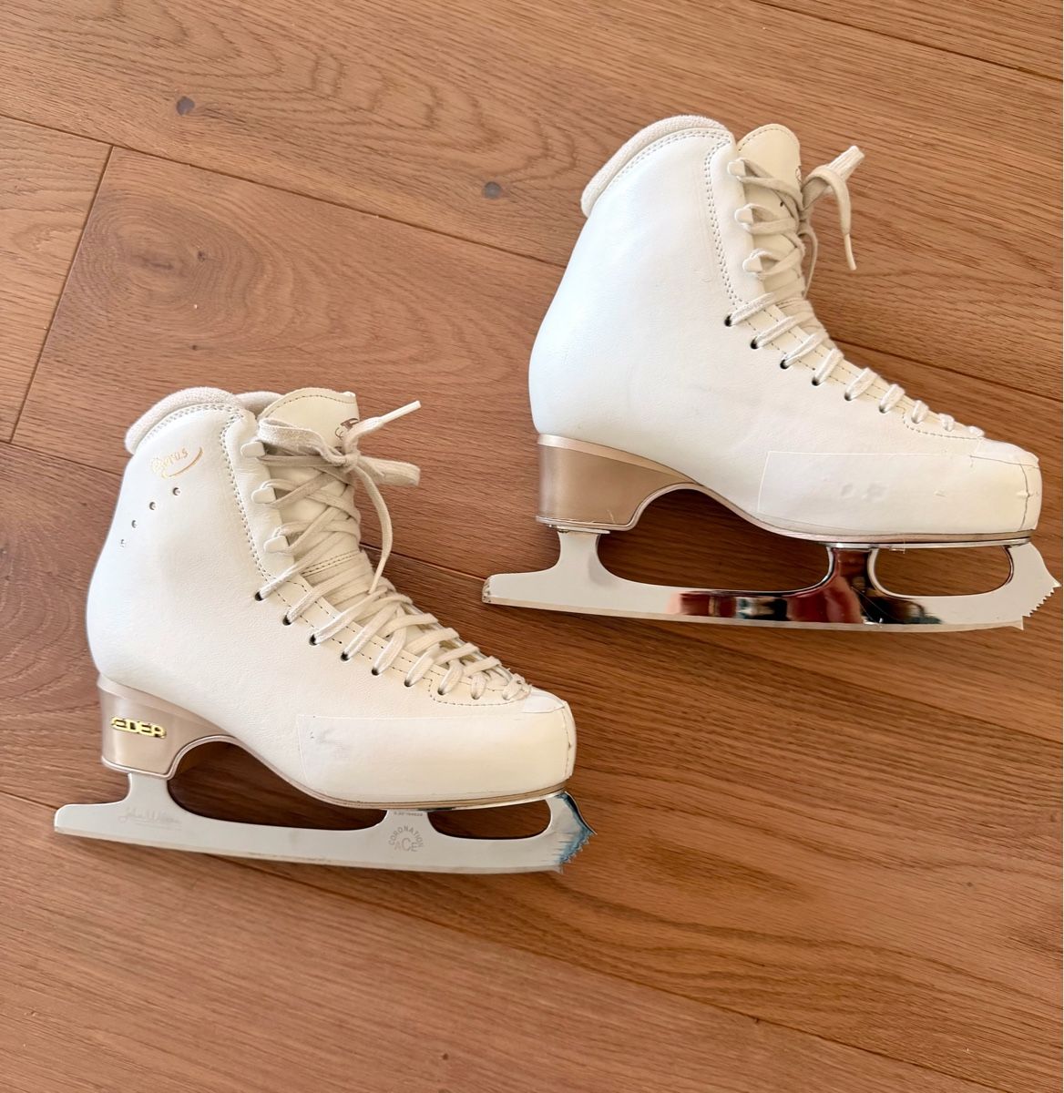 Edea Pattini da ghiaccio: Edea Chorus 245C Eiskunstlaufschuhe + Coronation Ace Kufen – Usato da Wettingen venduto da LorenaD