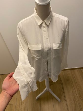 Seidenbluse Bluse InWear Seide ecru Gr 36 wie Dutti Zara COS