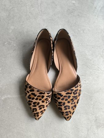 J.Crew Ballerines Pointues Imprimé Léopard, Taille 37,5