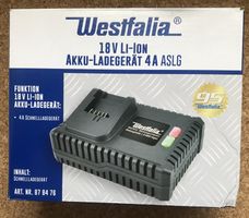 WESTFALIA 18V-LI-ION AKKU-LADEGERÄT 4A ASLG NEU