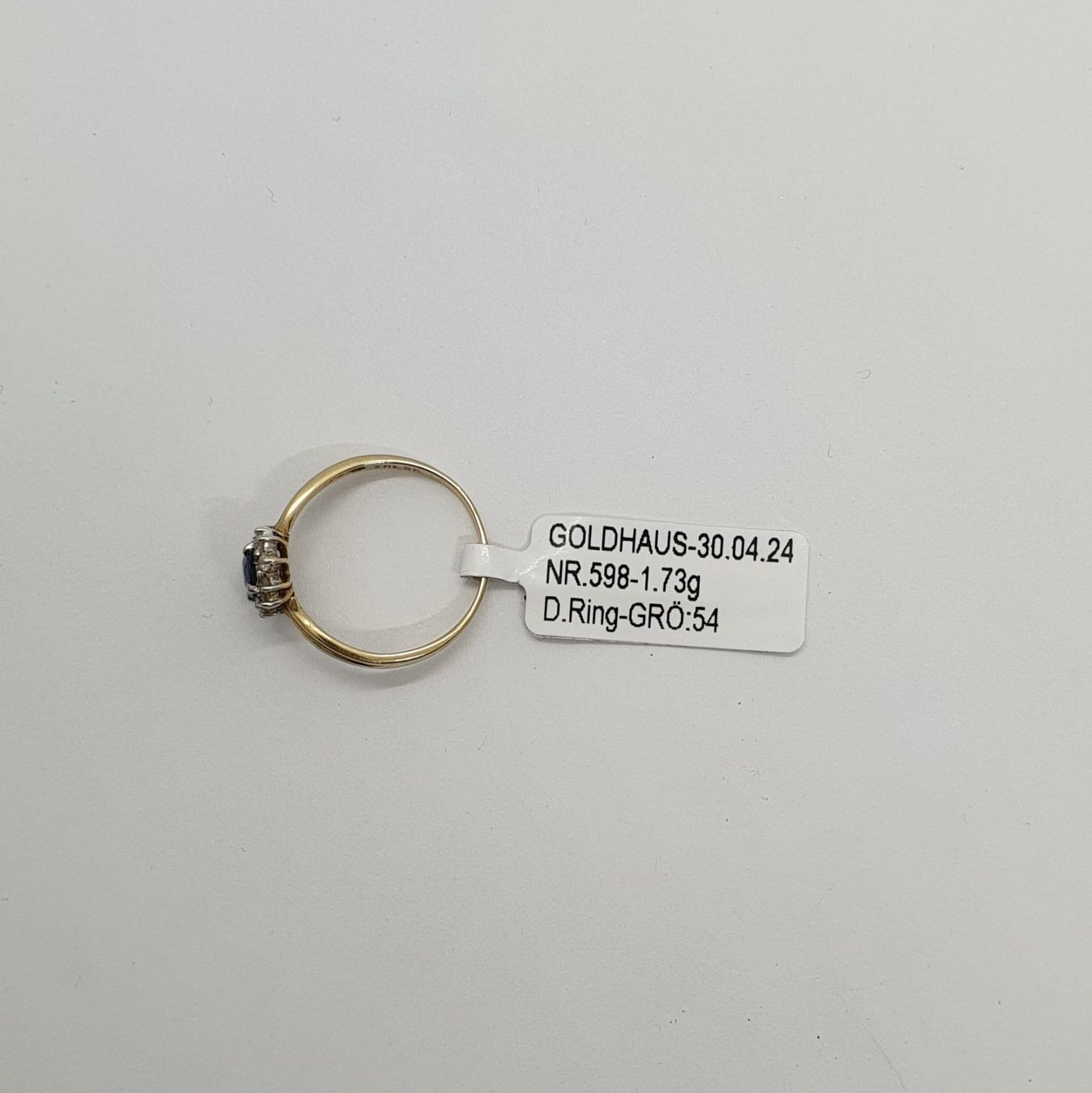 Anelli: Echt 9K Gold - Diamant, Saphir Ring – Usato da Luzern venduto da Luzern-Goldhaus 3