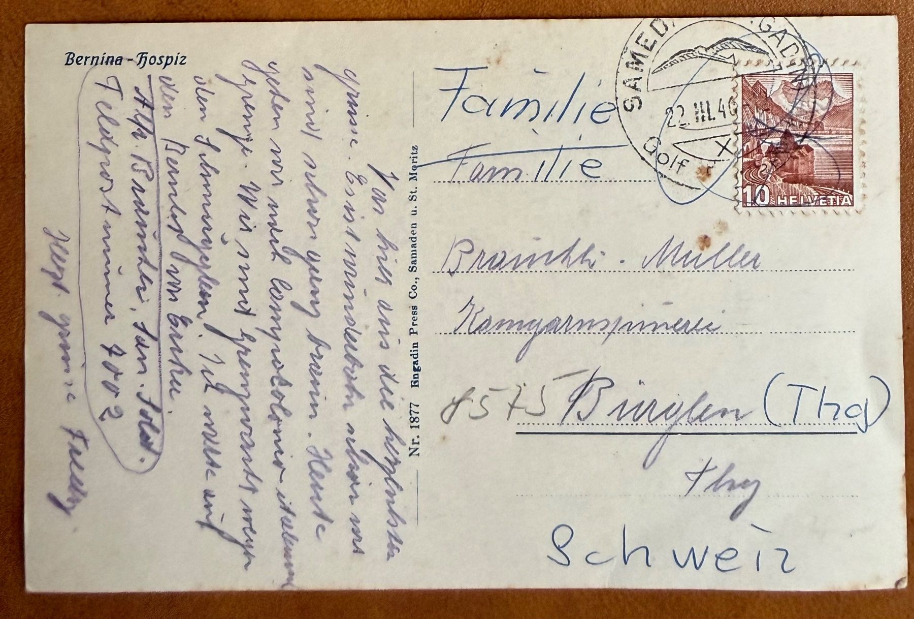 Cartes postales: Bernina -Hospiz - Animation 1940 – D'occasion à Lutry par Ediego 1
