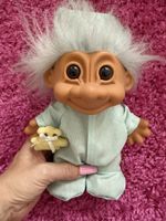Trollpuppe im Schlafanzug gute Erhaltung Vintage Spielzeug