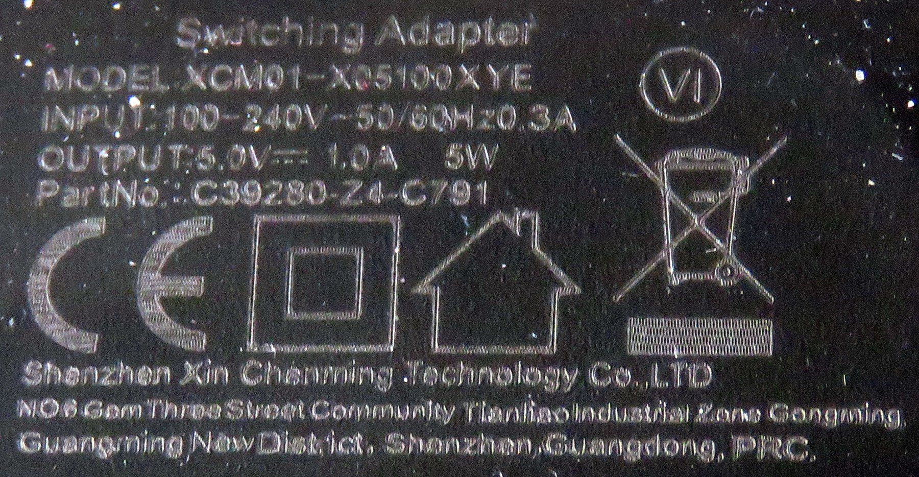 Caricabatterie: Ladegerät mit C-Type Stecker: 5V / 1000mA – Nuovo (secondo la descrizione) da Untersiggenthal venduto da Zarkok 1