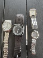 4 Uhren Seiko, Citizen und Fossil – ungeprüft / defekt